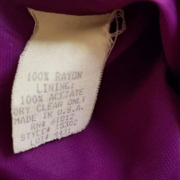 Purple Yves Cossette Mode Depeche Dress size 16 (check measurements) - Picture 5 of 11